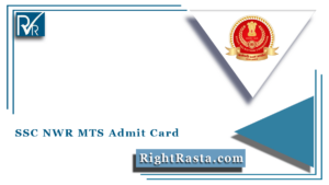 SSC NWR MTS Admit Card