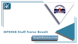 HPSSSB Staff Nurse Result