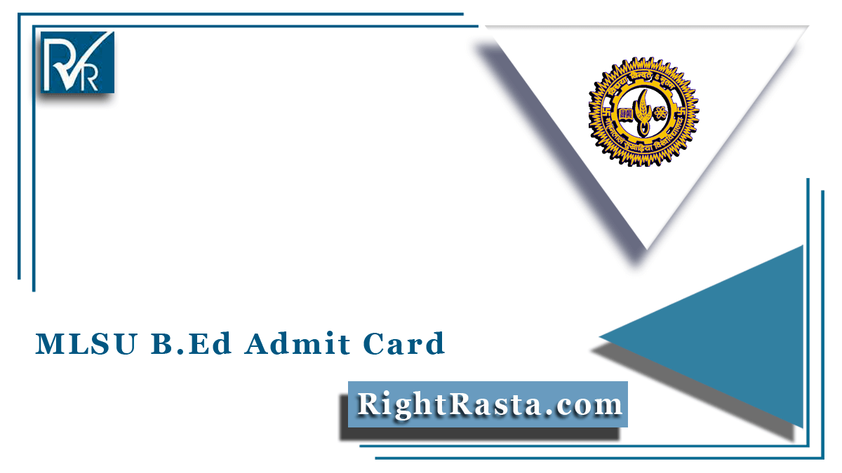 MLSU B.Ed Admit Card