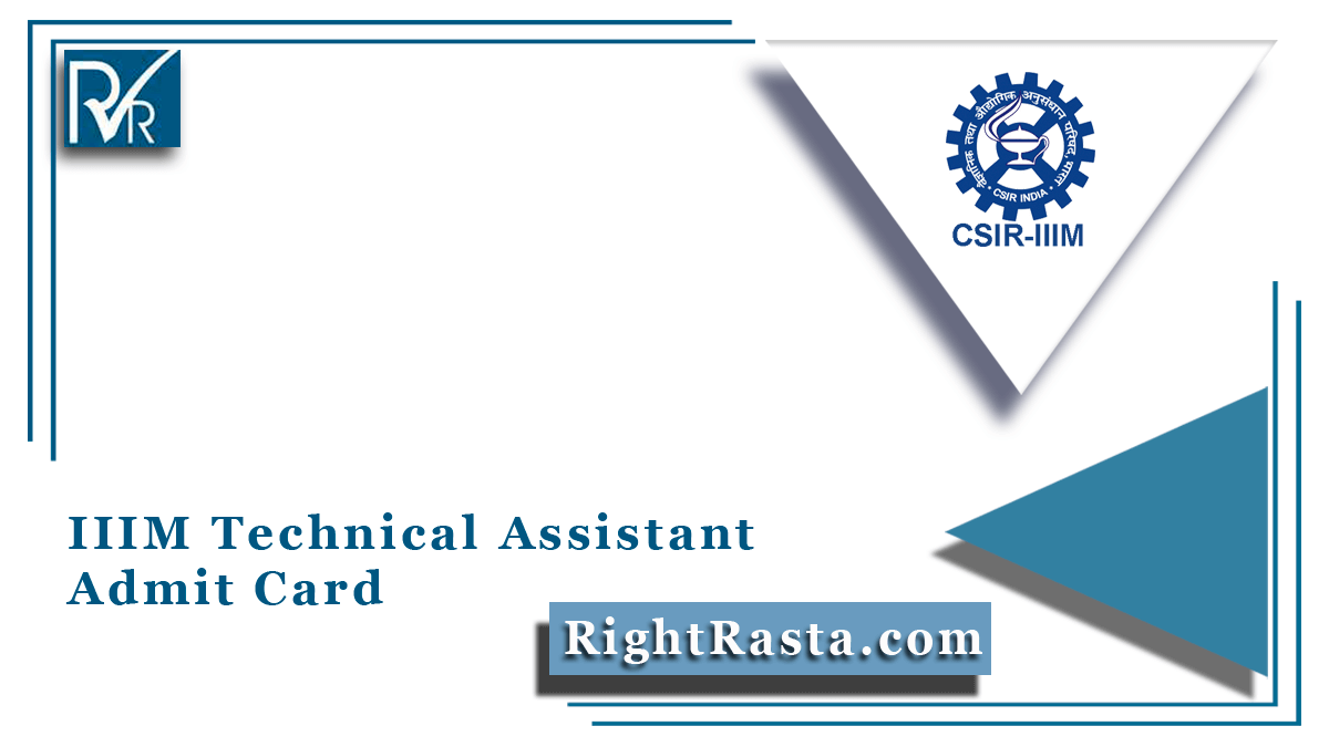 IIIM Technical Assistant Admit Card
