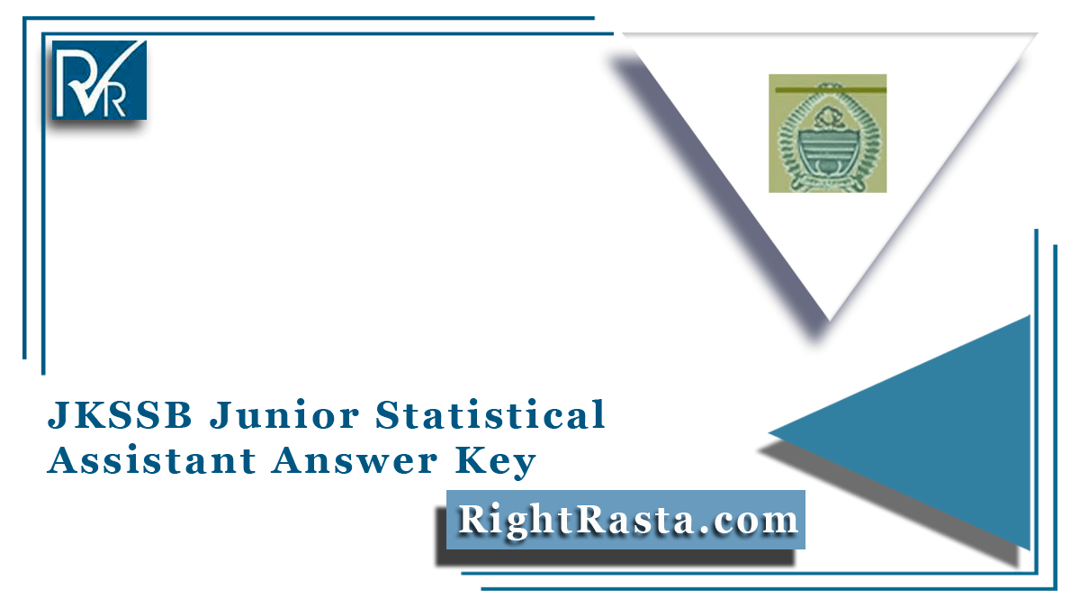 JKSSB Junior Statistical Assistant Answer Key
