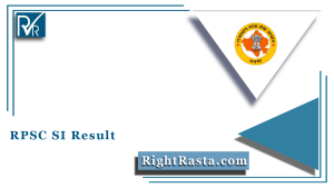 RPSC SI Result