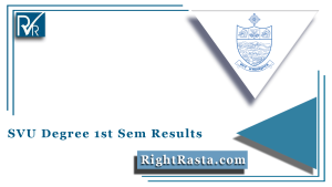SVU Degree 1st Sem Results