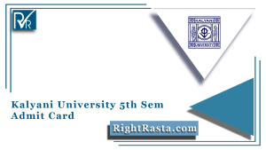 Kalyani University 5th Sem Admit Card