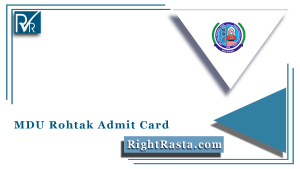 MDU Rohtak Admit Card
