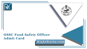 OSSC Food Safety Officer Admit Card