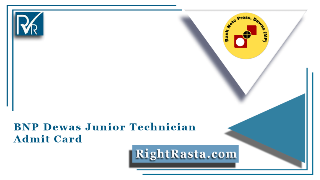 BNP Dewas Junior Technician Admit Card