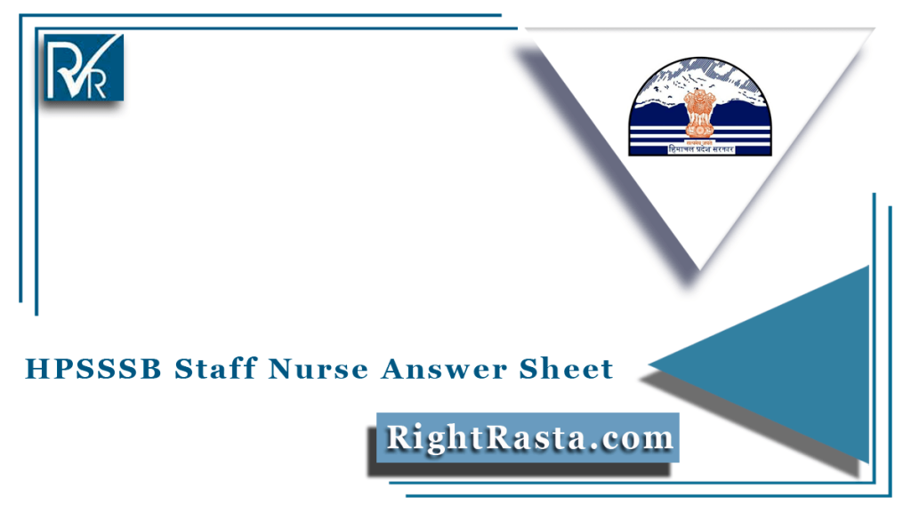 HPSSSB Staff Nurse Answer Sheet