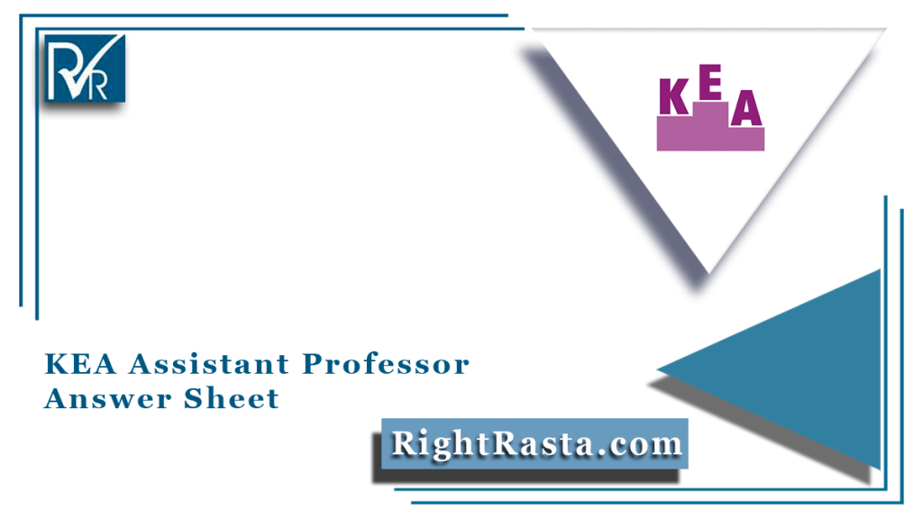 KEA Assistant Professor Answer Sheet