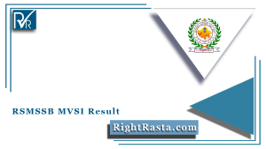 RSMSSB MVSI Result