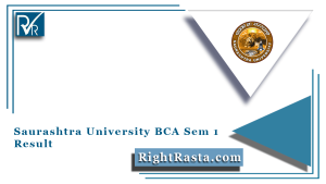 Saurashtra University BCA Sem 1 Result