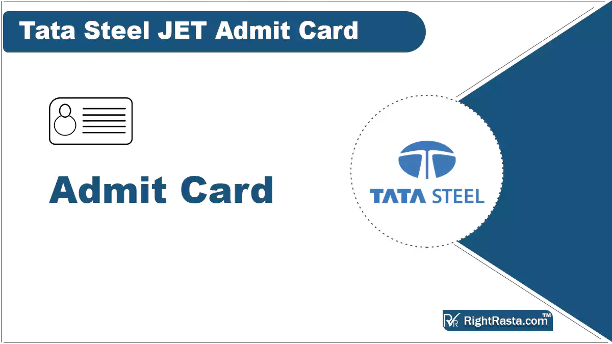 Tata Steel JET Admit Card