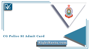CG Police SI Admit Card