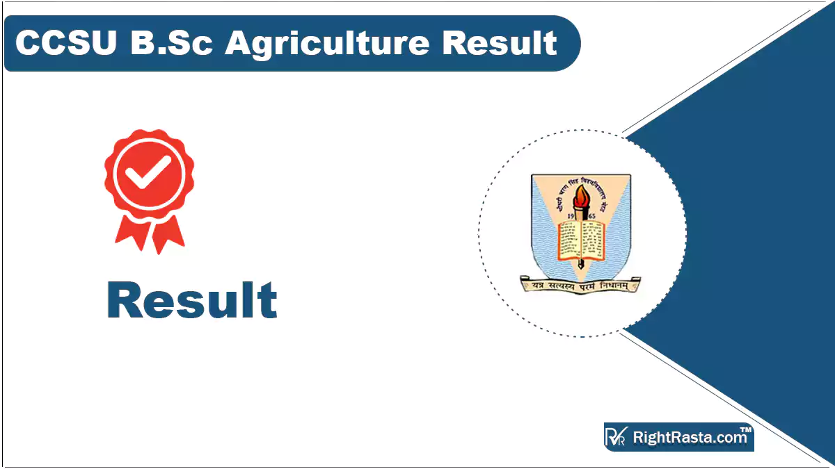 CCSU B.Sc Agriculture Result