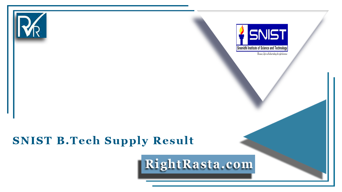SNIST B.Tech Supply Result
