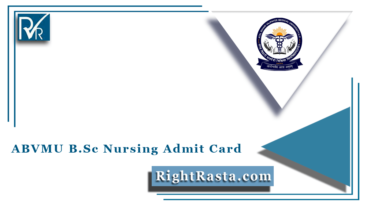 ABVMU B.Sc Nursing Admit Card