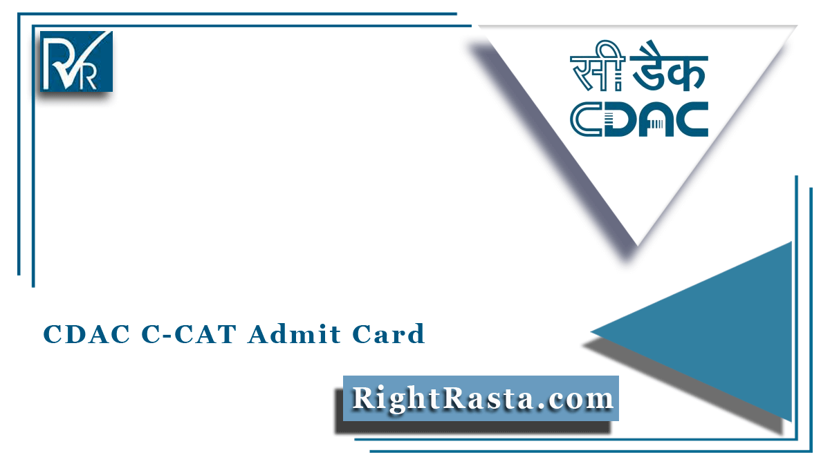 CDAC C-CAT Admit Card