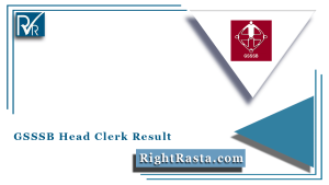 GSSSB Head Clerk Result