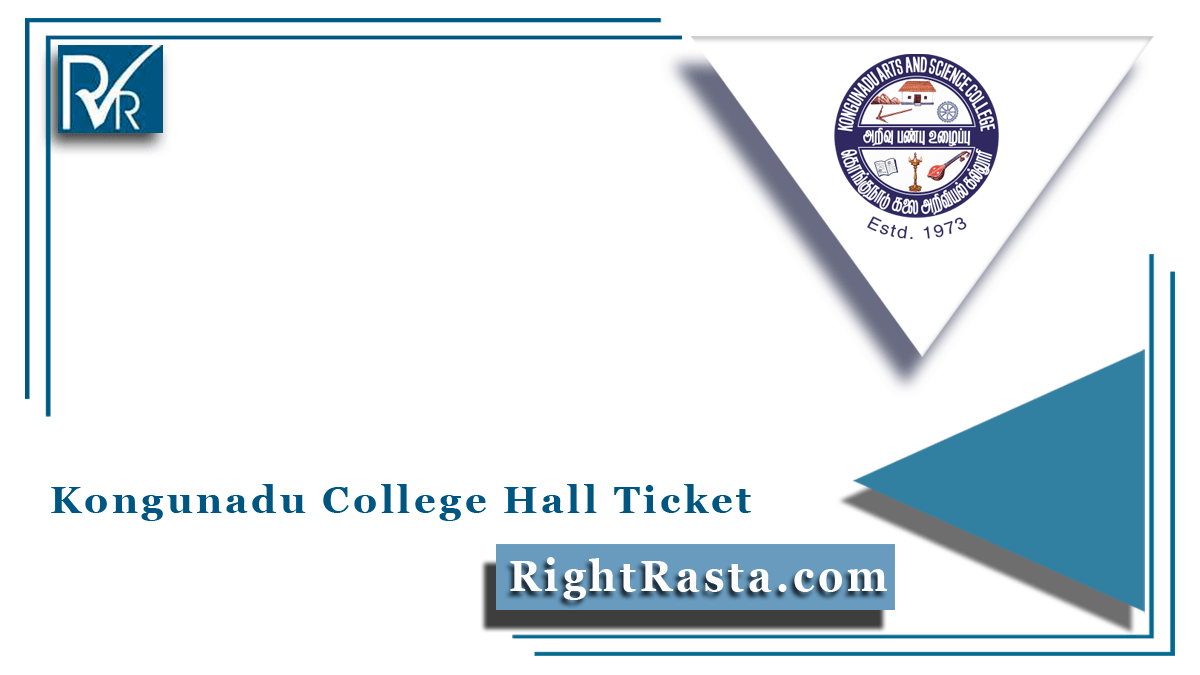 Kongunadu College Hall Ticket