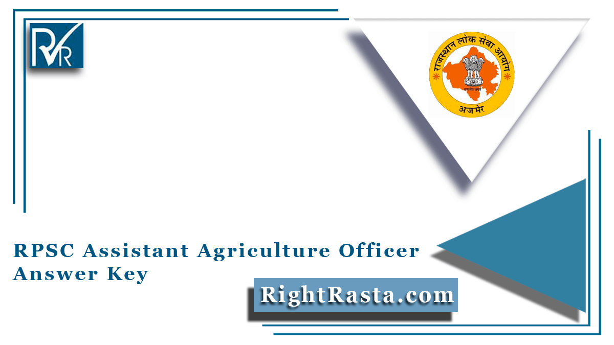 RPSC Assistant Agriculture Officer Answer Key