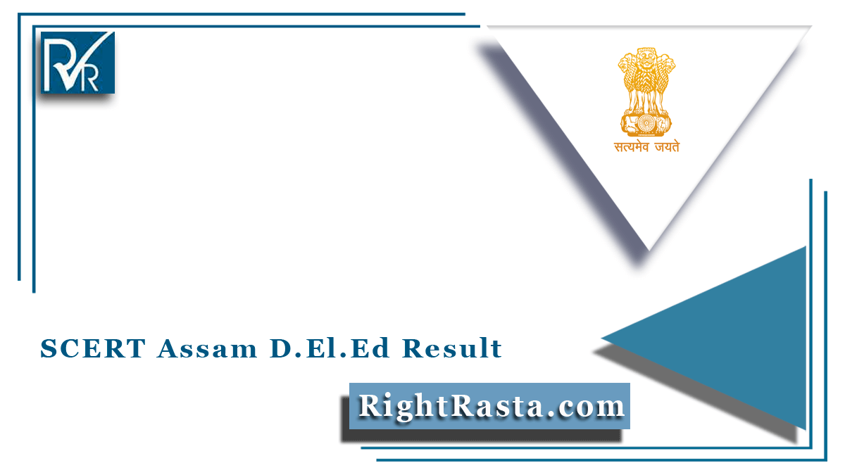 SCERT Assam D.El.Ed Result