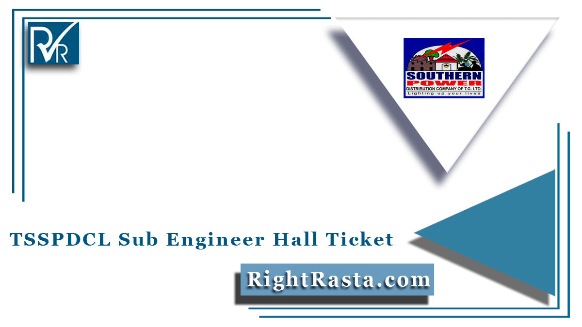 TSSPDCL Sub Engineer Hall Ticket