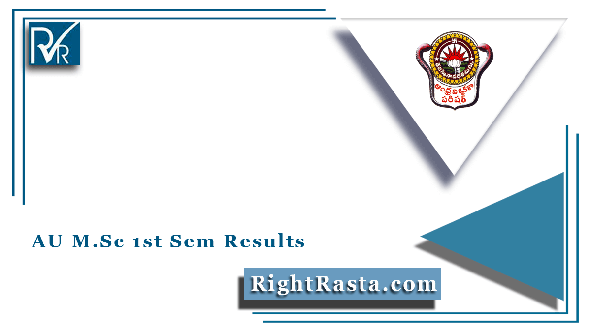 AU M.Sc 1st Sem Results