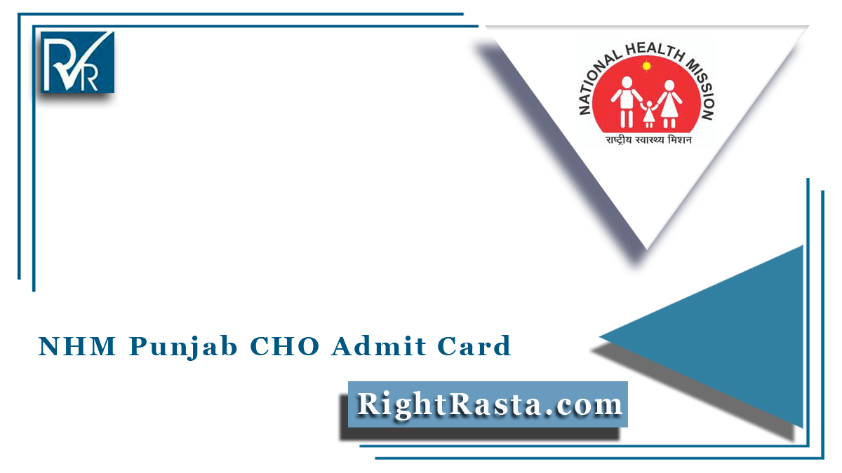 NHM Punjab CHO Admit Card