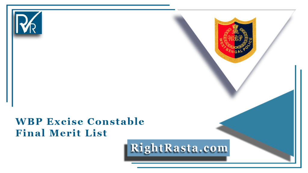 Wbp Excise Constable Final Merit List 2022 Out Wb Police Result