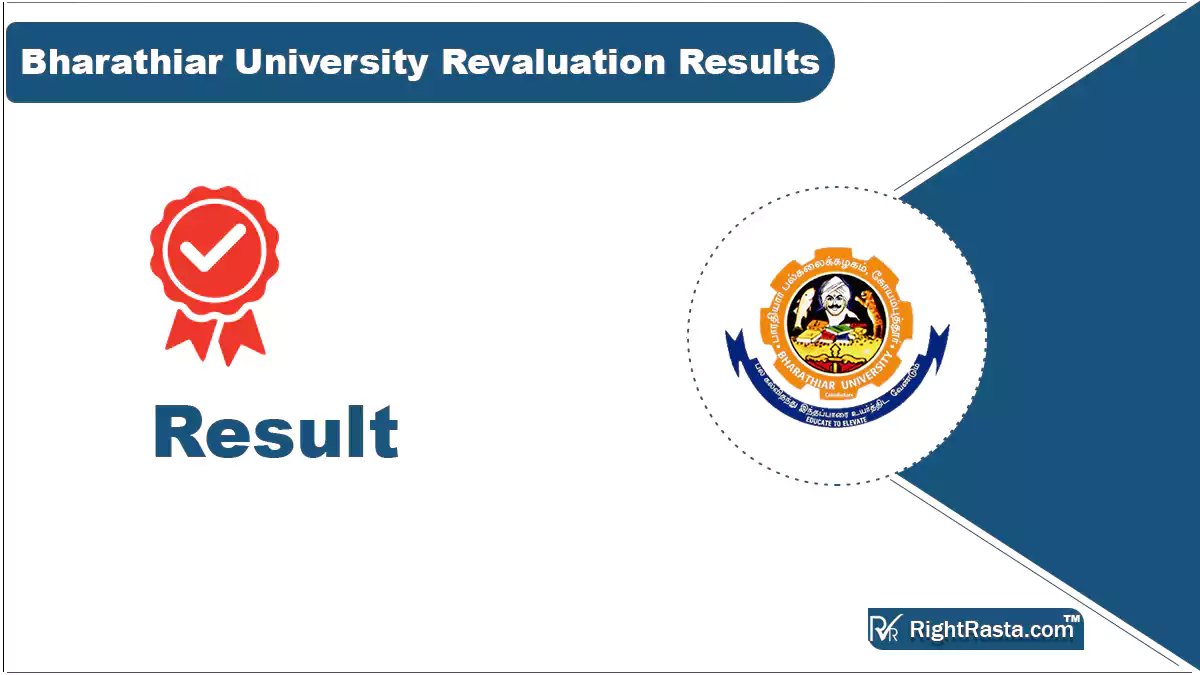 Bharathiar University Revaluation Results