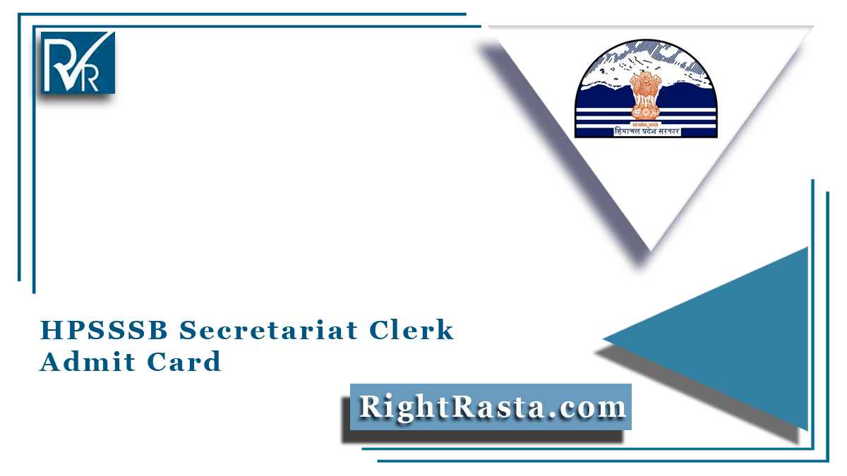 HPSSSB Secretariat Clerk Admit Card