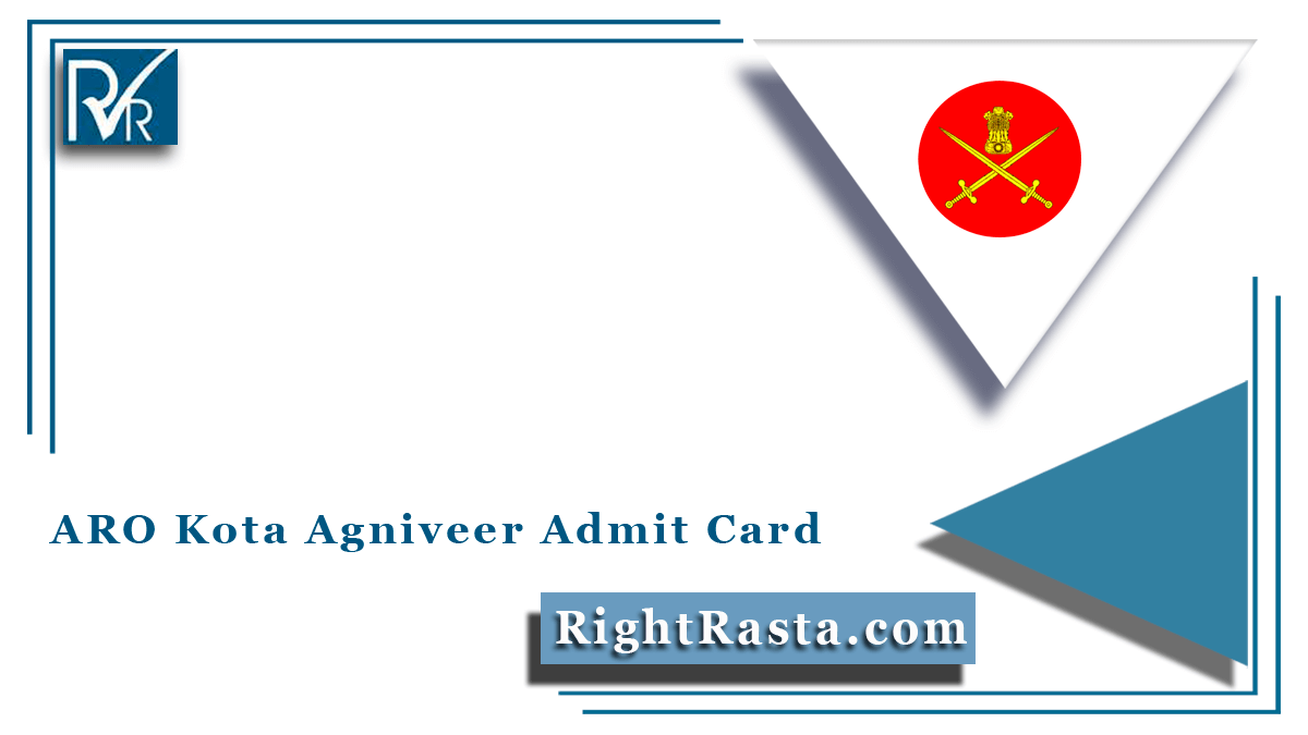 ARO Kota Agniveer Admit Card