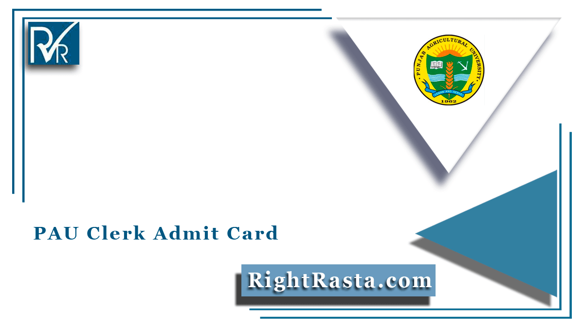 PAU Clerk Admit Card