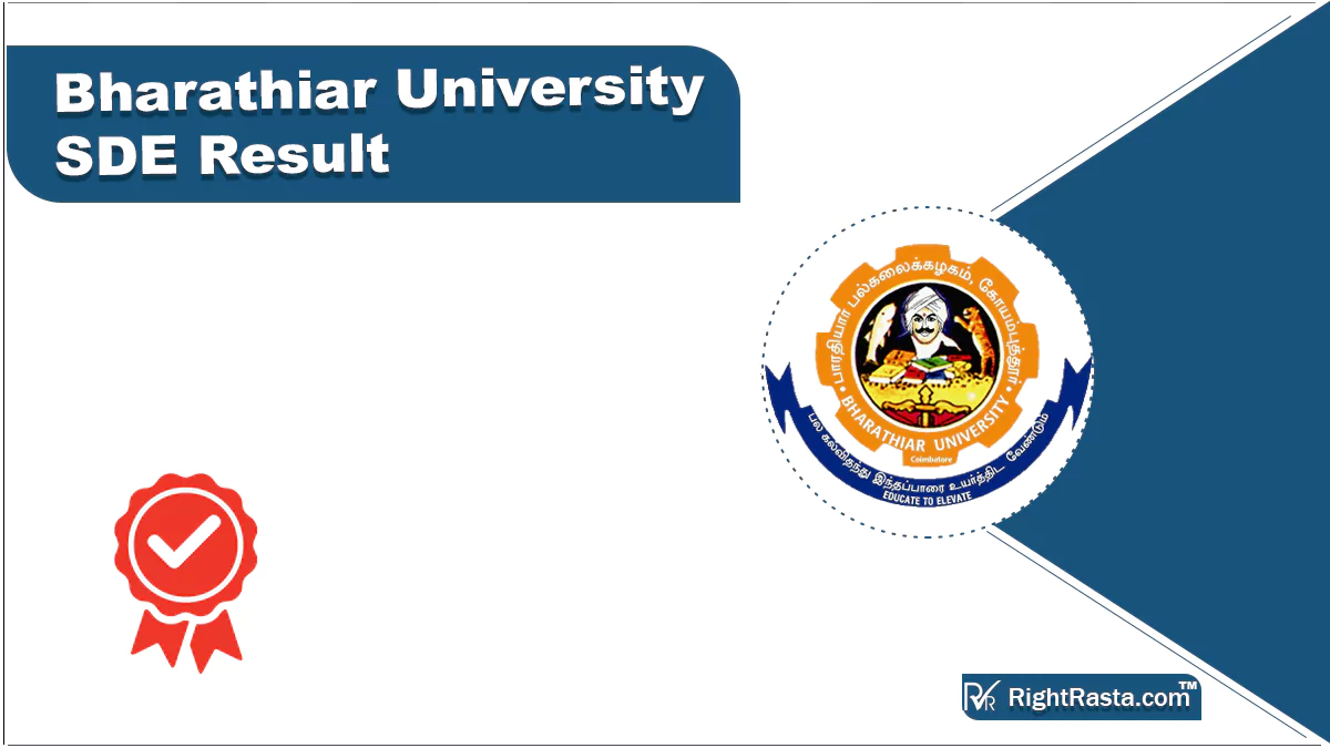 Bharathiar University SDE Result