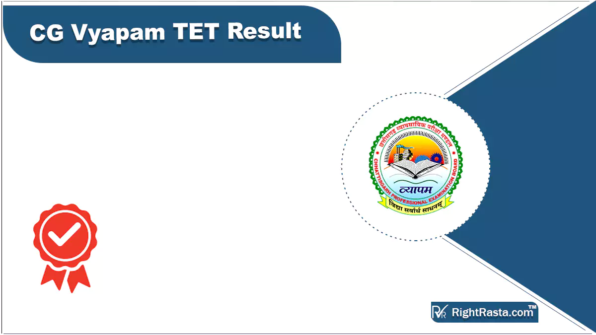 CG Vyapam TET Result