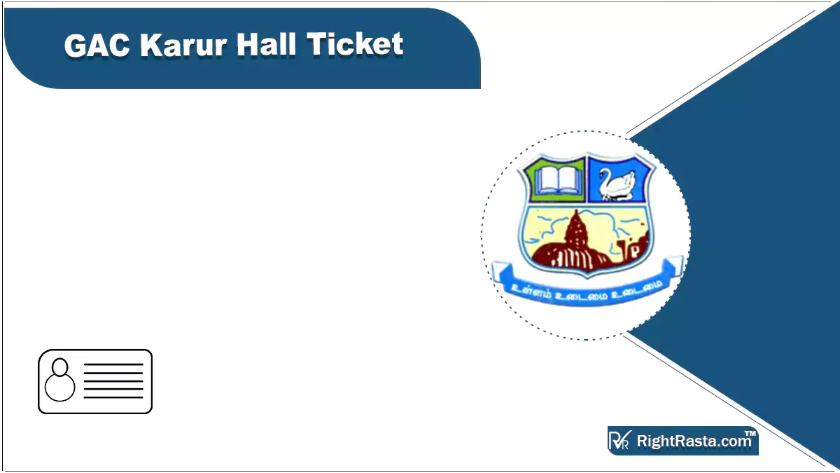 GAC Karur Hall Ticket