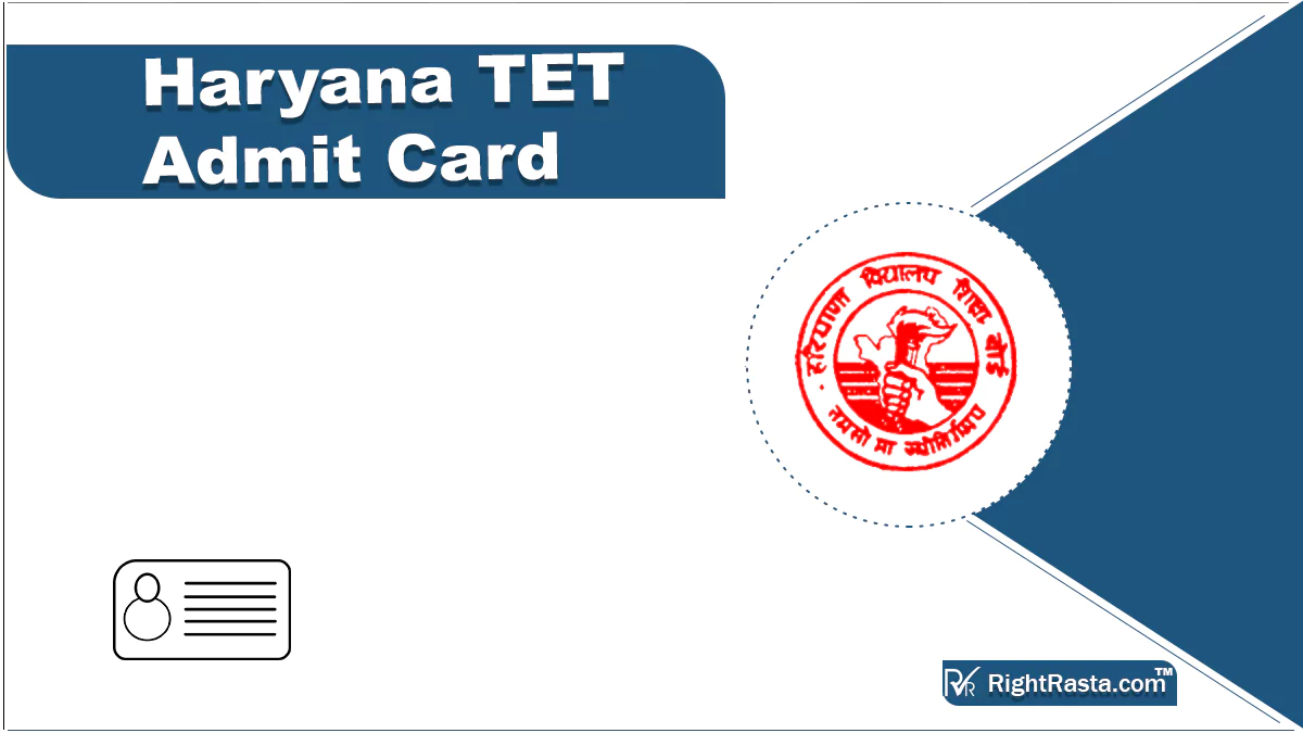 Haryana TET Admit Card