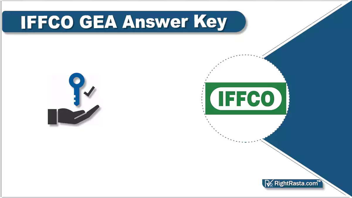 IFFCO GEA Answer Key