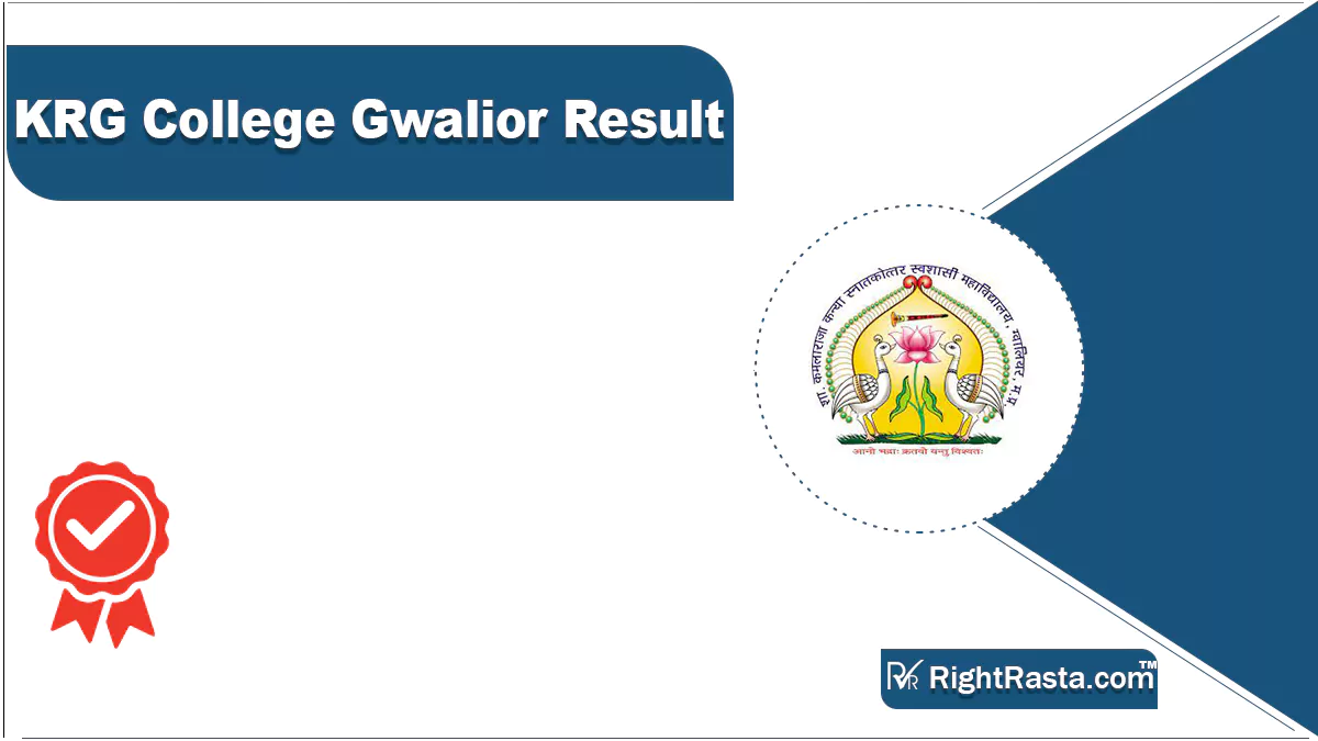 KRG College Gwalior Result