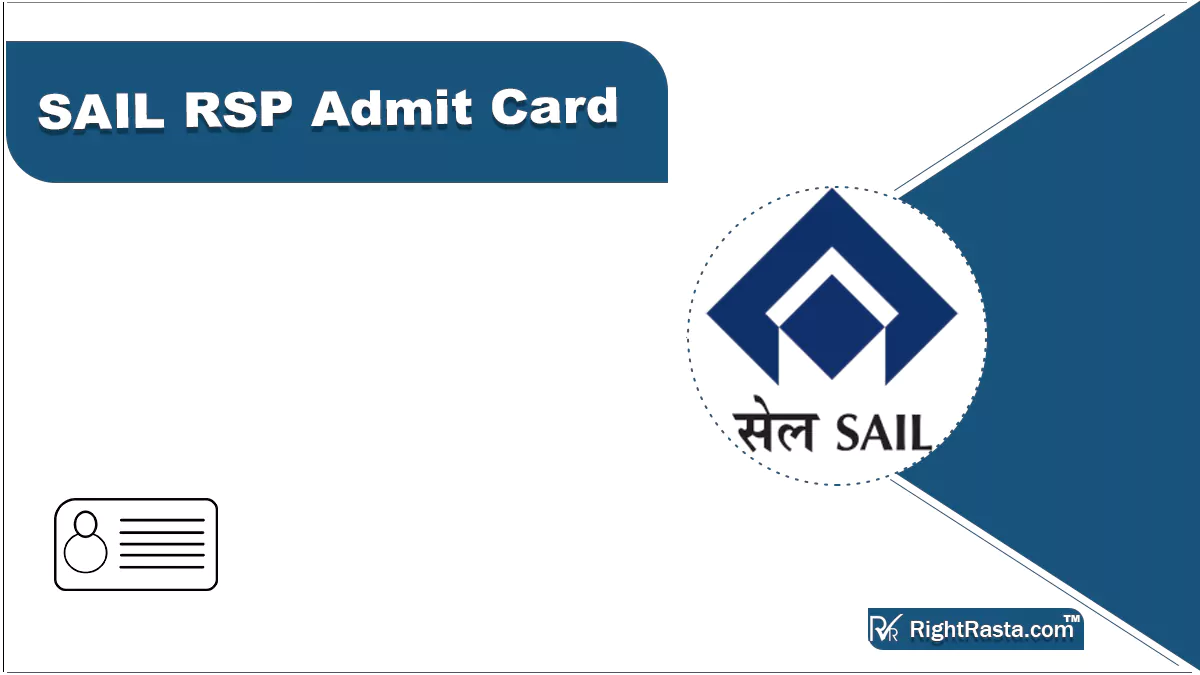 SAIL RSP Admit Card