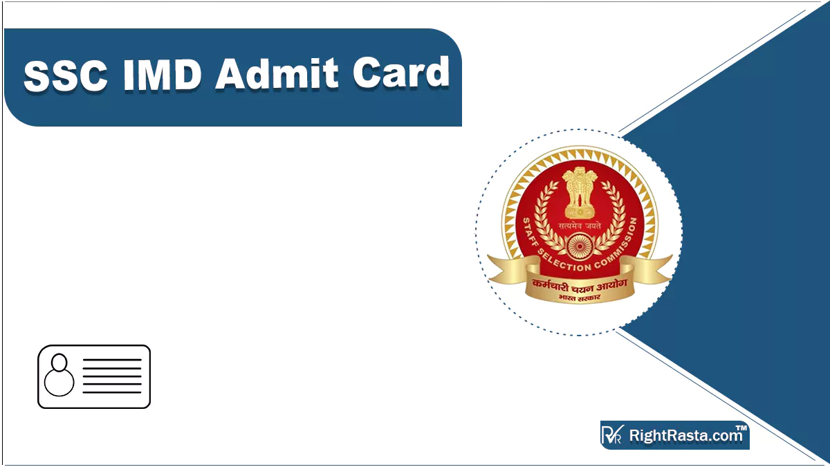 SSC IMD Admit Card