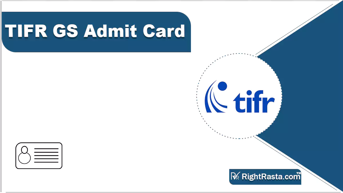 TIFR GS Admit Card