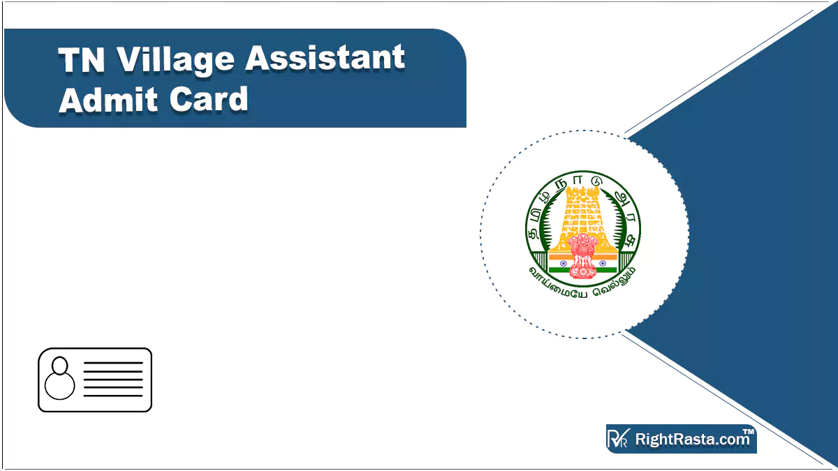 TN Village Assistant Admit Card