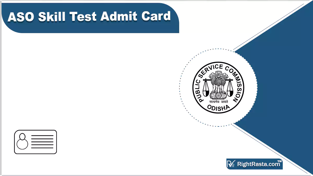 ASO Skill Test Admit Card