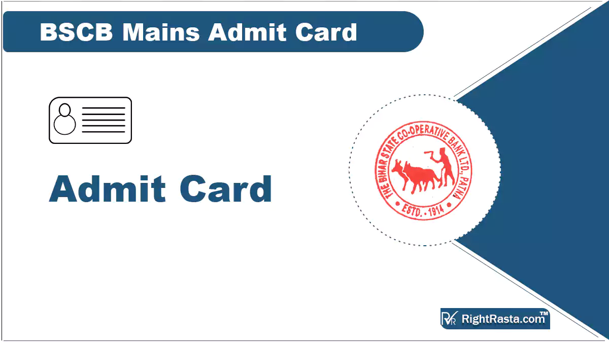 BSCB Mains Admit Card