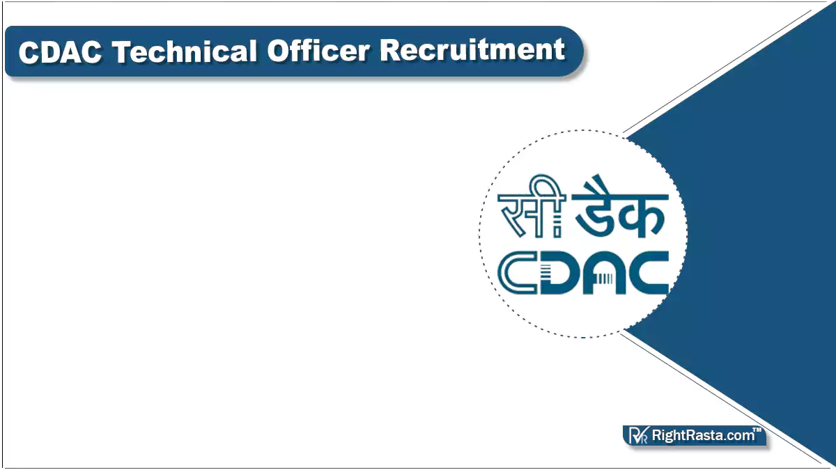 CDAC Technical Officer Recruitment