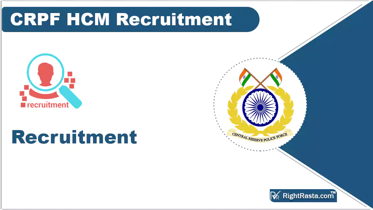 CRPF HCM Recruitment