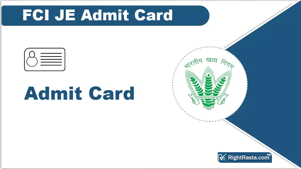 FCI JE Admit Card