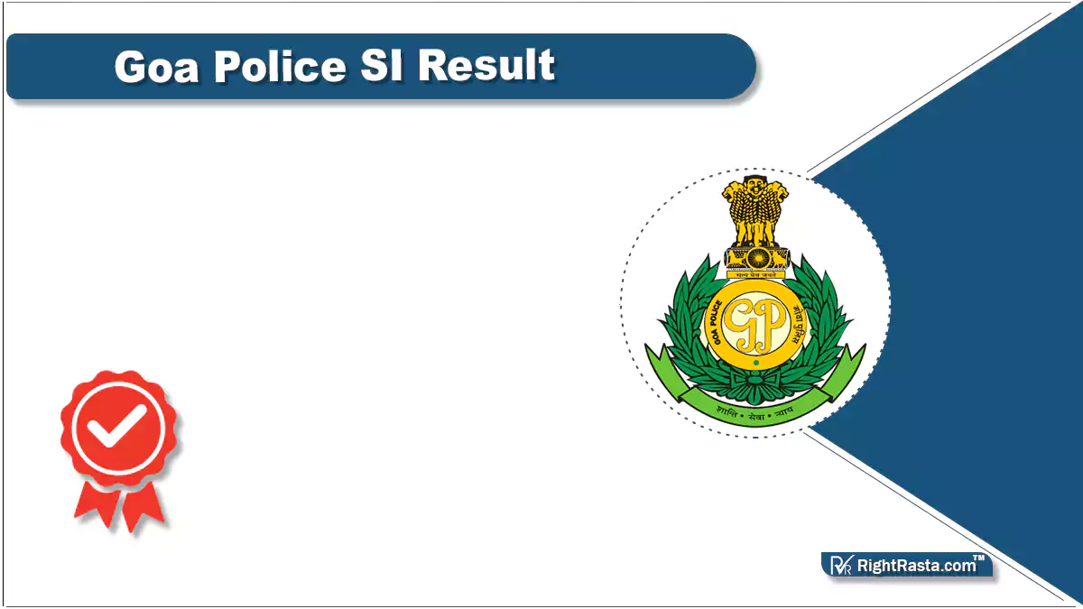 Goa Police SI Result