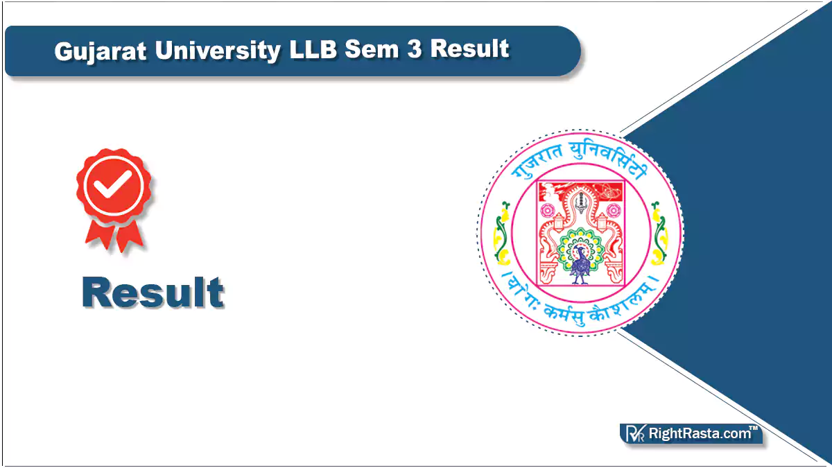 Gujarat University LLB Sem 3 Result